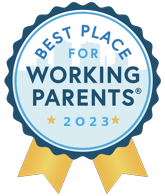 Best Place for working parents badge, 2023
