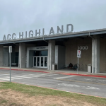 Use the East entrance of the ACC Highland Campus.