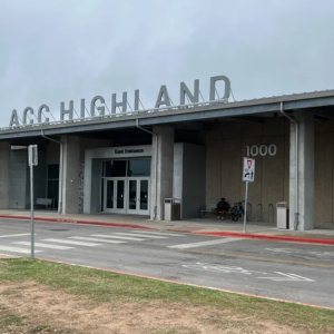 Use the East entrance of the ACC Highland Campus.